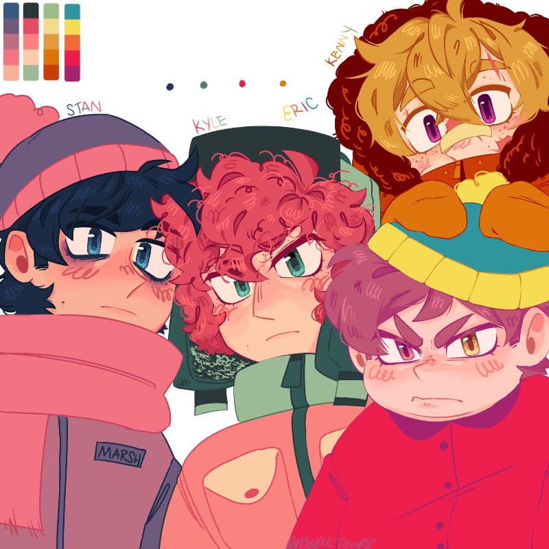Stan, Kyle, Kenny, and Cartman | South Park main four thumbnail