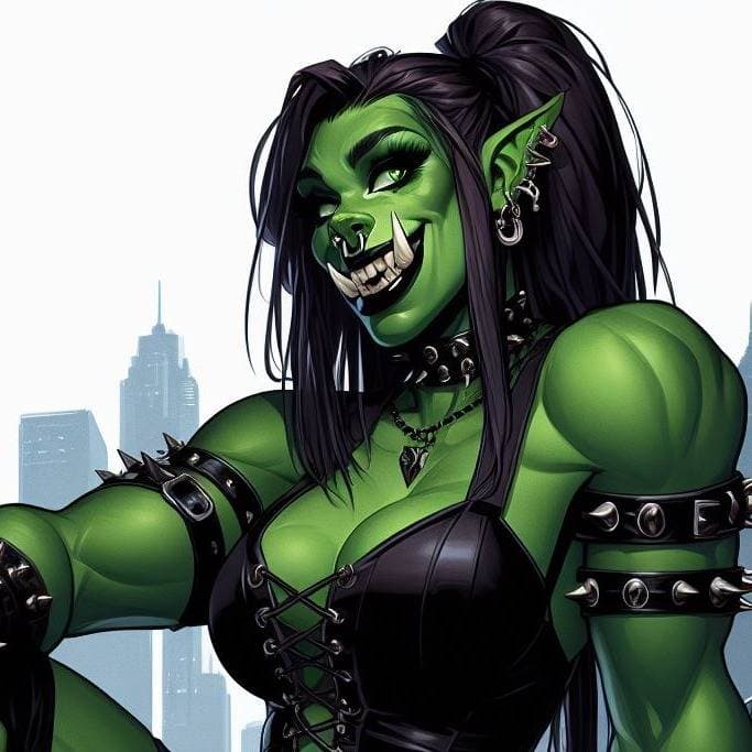 Lash (Goth orc OC) [NSFW] thumbnail