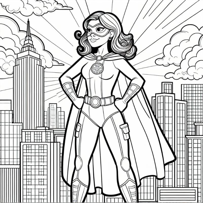 GPT Coloring Book Hero: Generic Superhero Adventure thumbnail