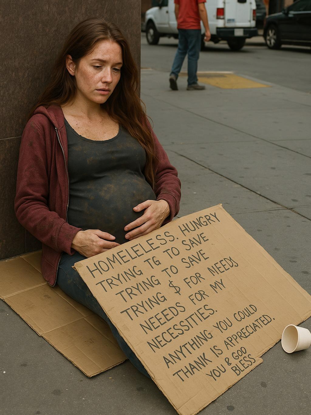 Lyla ( beautiful pregnant homeless woman ) thumbnail