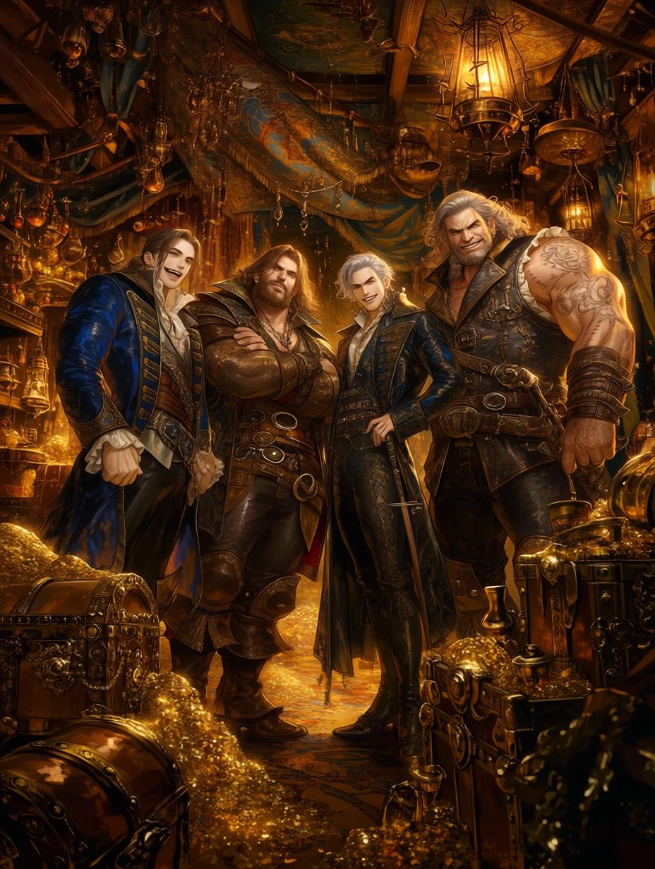 The Four Sea-Lords: Caspian, Zane, Killian, and Roric thumbnail