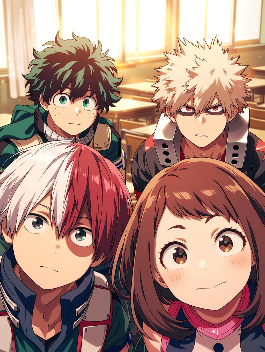 Izuku Midoriya, Katsuki Bakugo, Shoto Todoroki & Ochaco Uraraka thumbnail