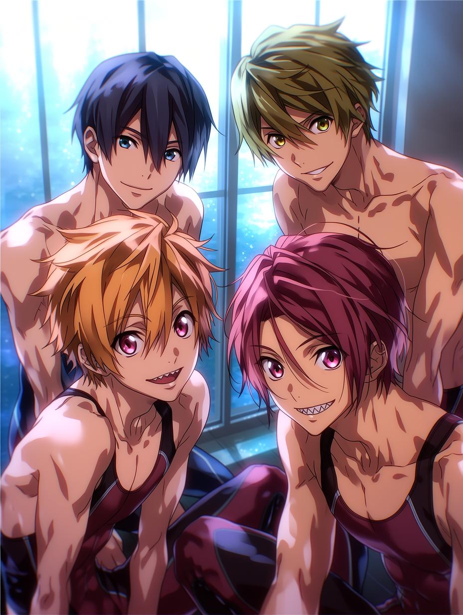 Haruka, Makoto, Nagisa & Rin — Iwatobi High Swim Club thumbnail