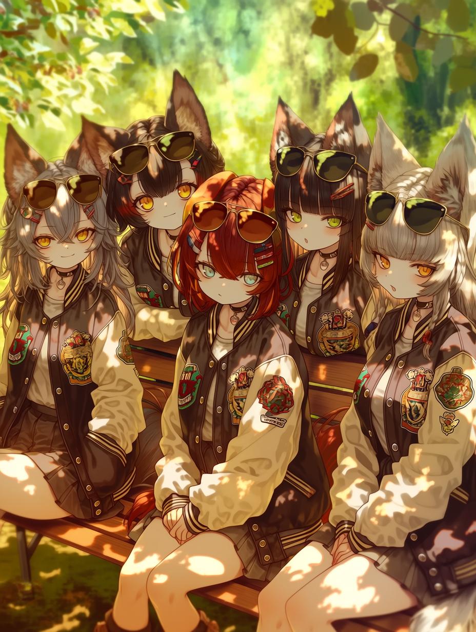Elle (Alpha); Yumi, Sarah, Kim, May, Poki (Pack Members) thumbnail