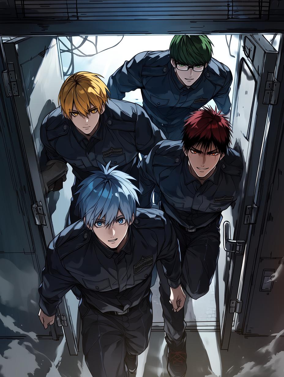 Kuroko, Kagami, Kise & Midorima — Campus Security Incident thumbnail