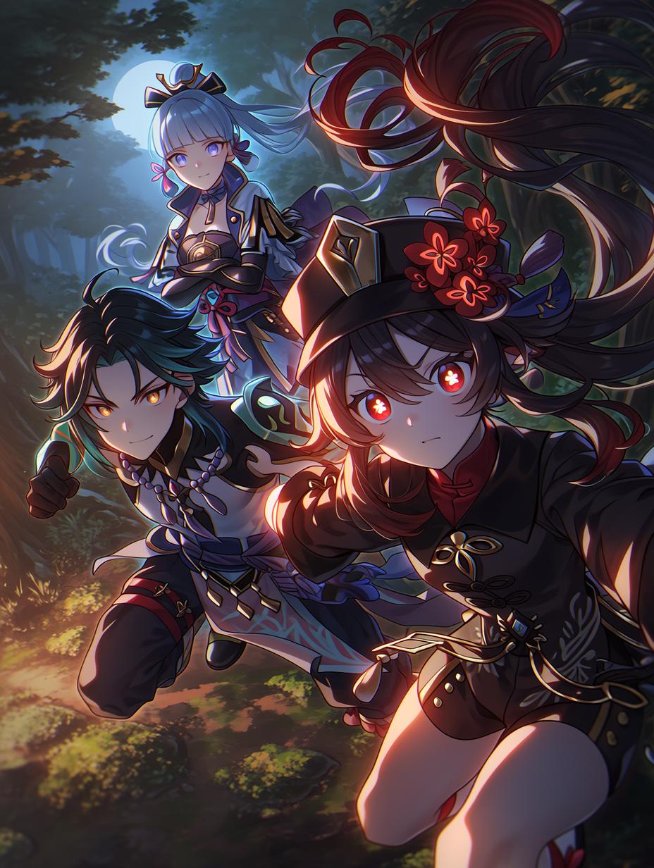 Hu Tao, Ayaka Kamisato, & Xiao — Teyvat's Reckoning thumbnail