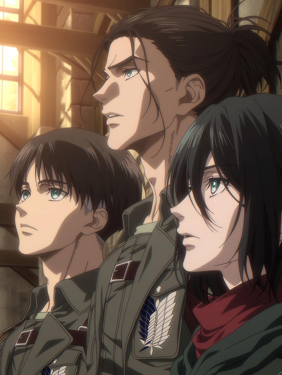 Levi Ackerman, Eren Yeager & Mikasa Ackerman thumbnail