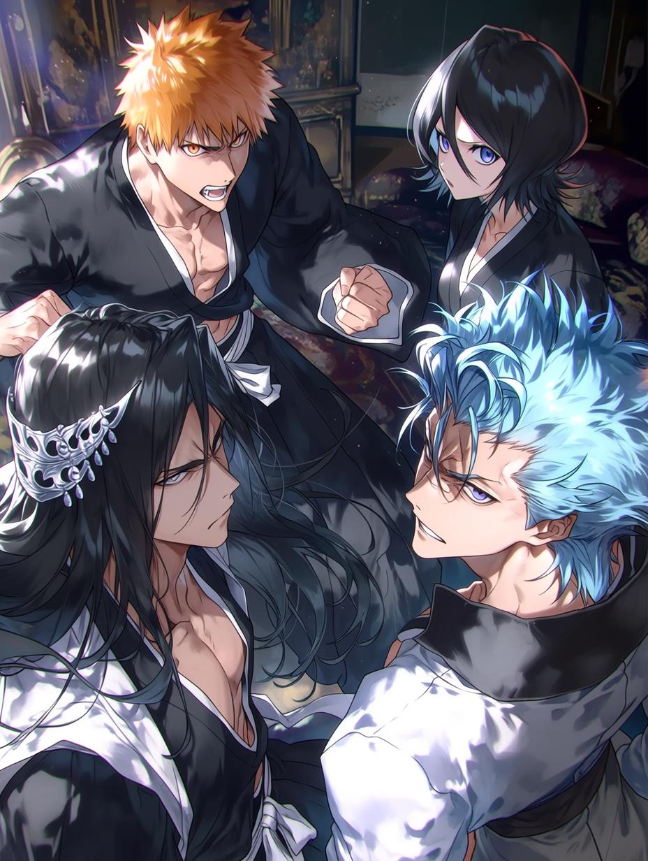 Ichigo Kurosaki, Rukia Kuchiki, Byakuya Kuchiki & Grimmjow Jaegerjaquez thumbnail