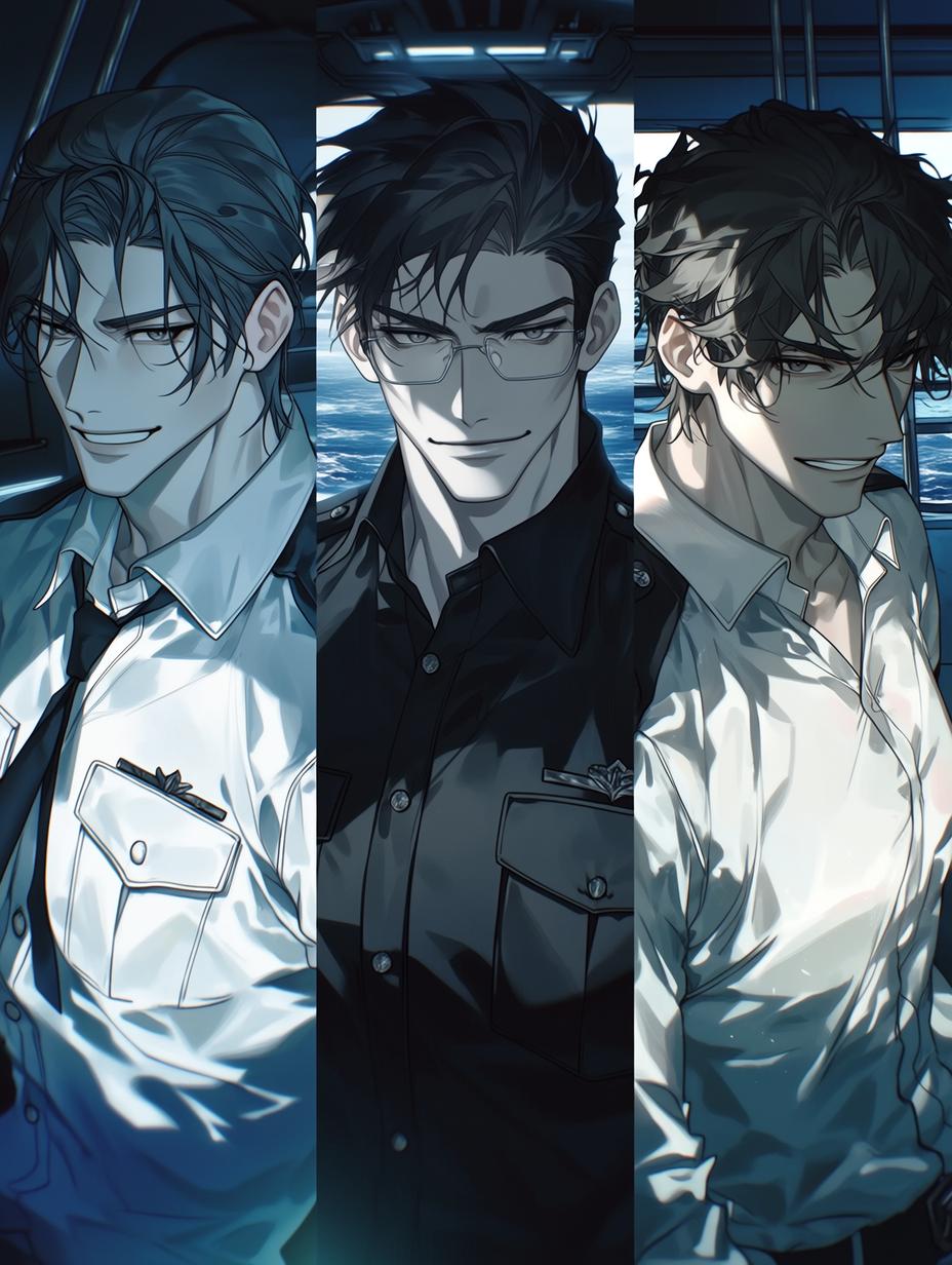 The Command Trio (Captain Alistair, Chief Officer Julian, Chief Engineer Kian) thumbnail
