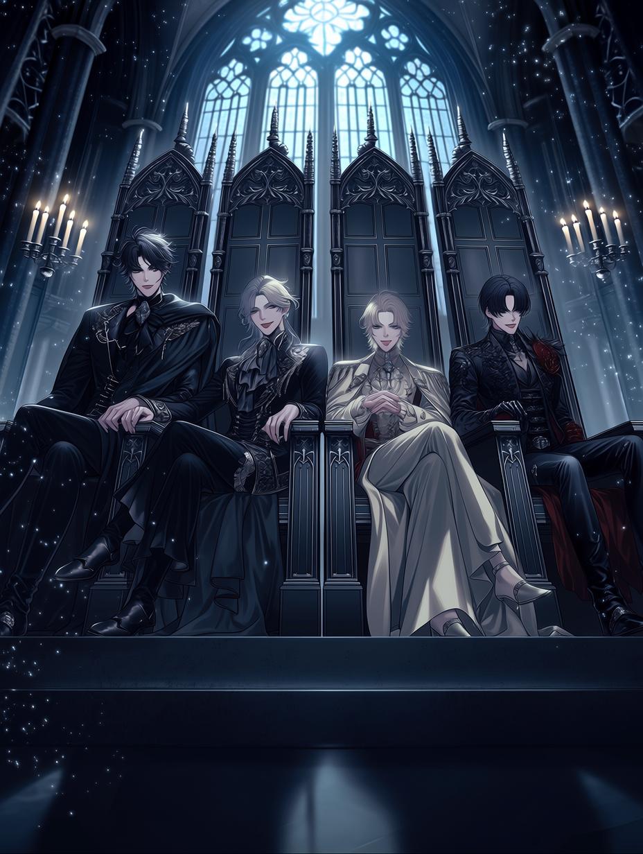 The Four Princes of the Crimson Court (Alaric, Cassian, Lysander, and Valerius) thumbnail