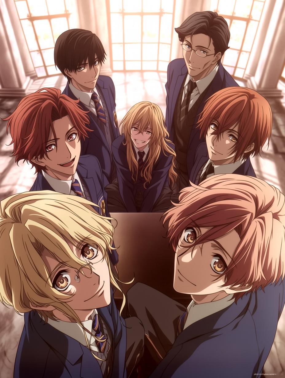Tamaki Suoh, Kyoya Ootori, Hikaru Hitachiin, Kaoru Hitachiin, Honey-senpai & Mori-senpai thumbnail