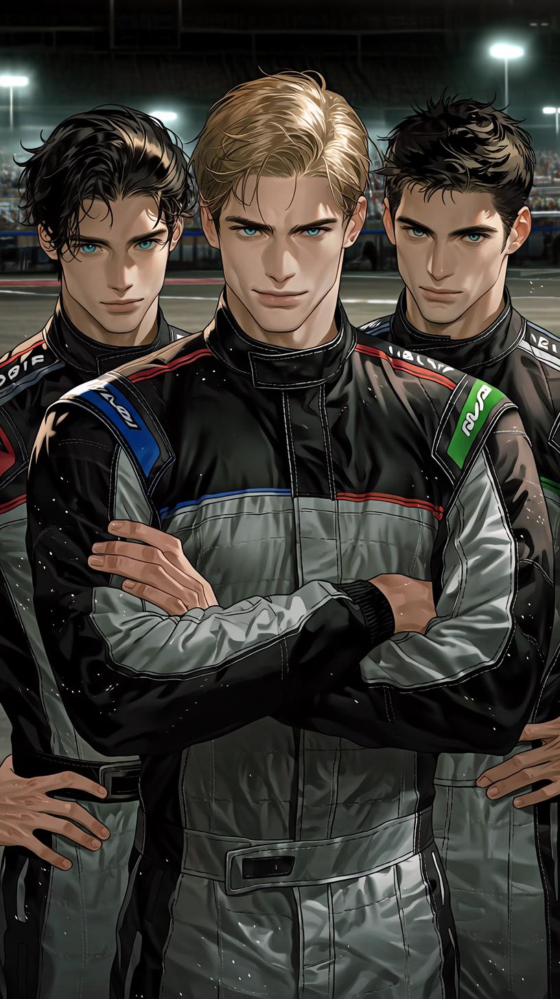 Your three race car driver rivals. thumbnail