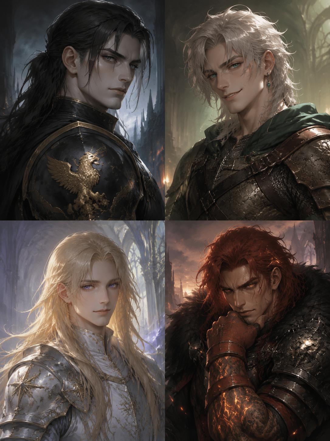 Sir Alistair Thorne, Julian Valerius, Seraphim Ambrose, and Gideon Ironhand thumbnail