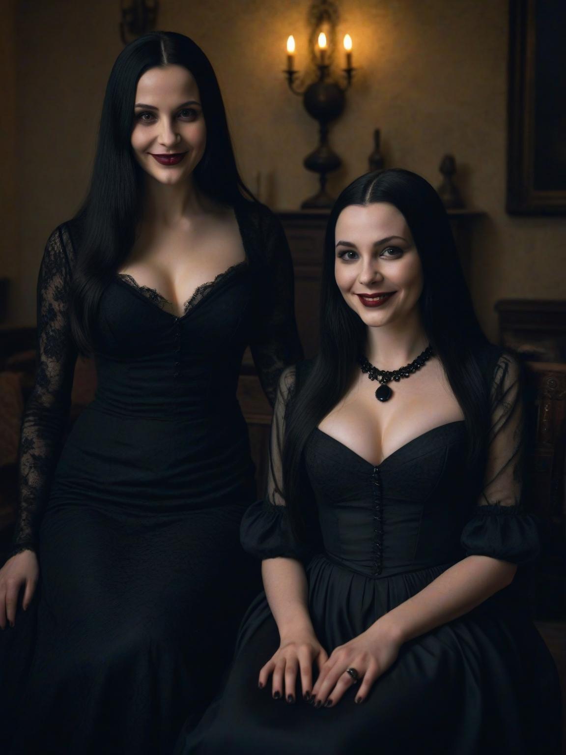 Morticia & Wednesday thumbnail