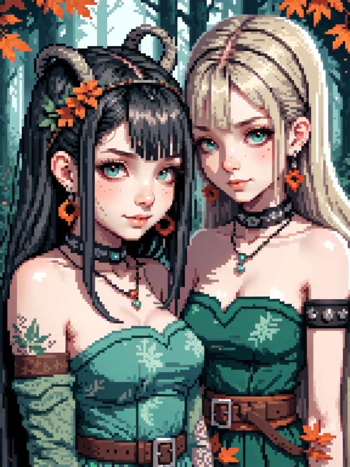 Lyra (blonde) & Hazel (brunette) thumbnail