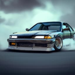 Hyperrealism Portrait of JDM Drifting Car thumbnail