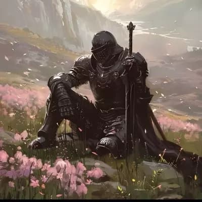 The Pensive Knight of the Pink Field thumbnail