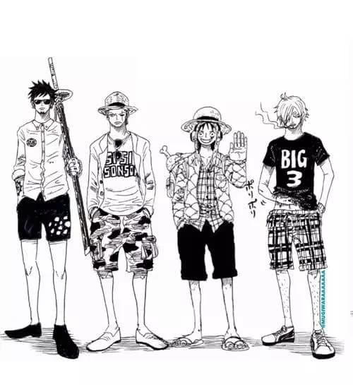 Law, Zoro, Luffy, and Sanji thumbnail