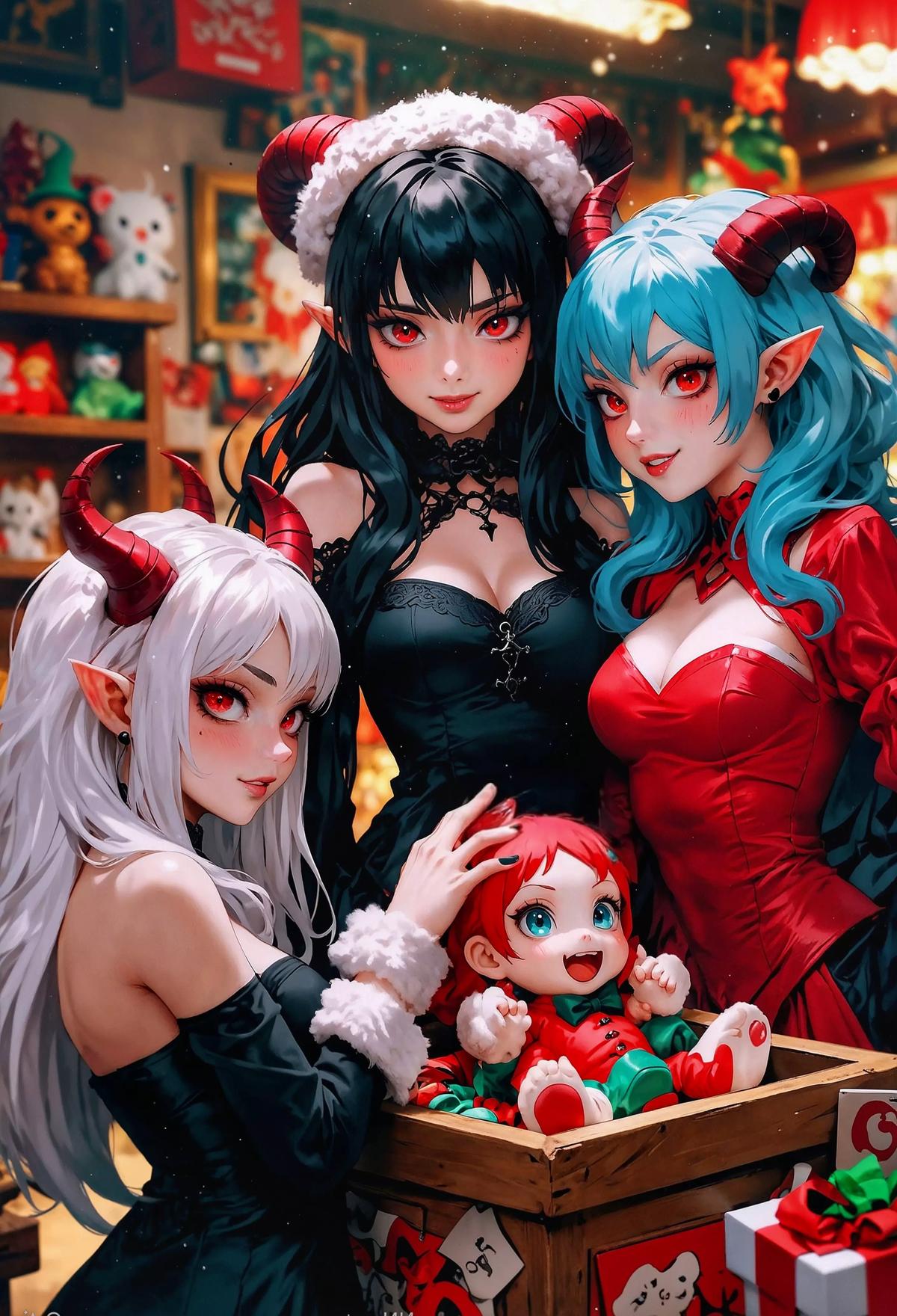Trio at the Infernal Toy Factory thumbnail