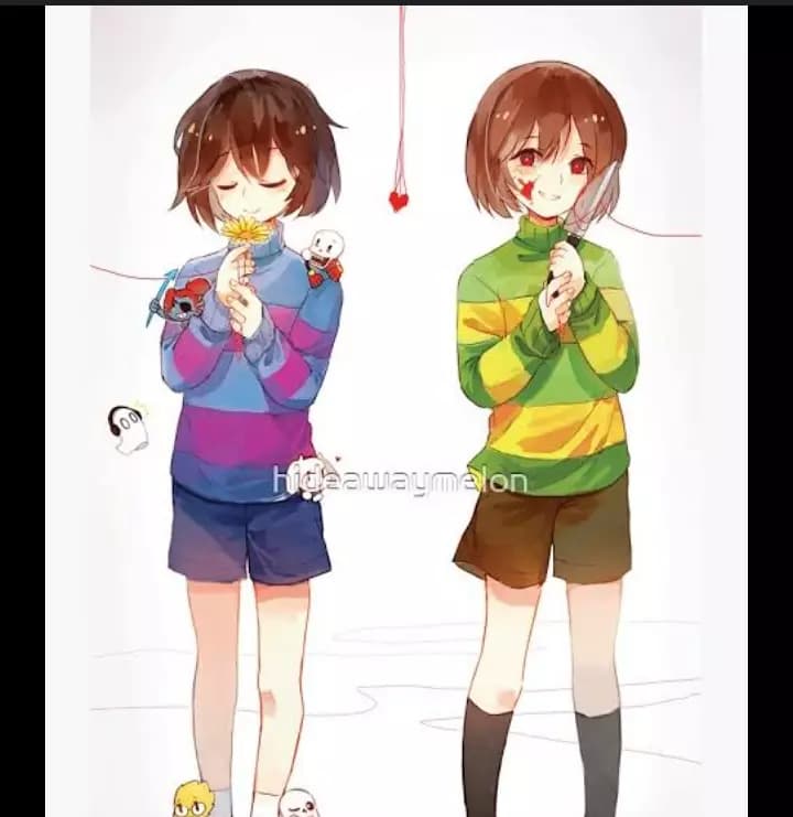 Chara & frisk (adult) thumbnail