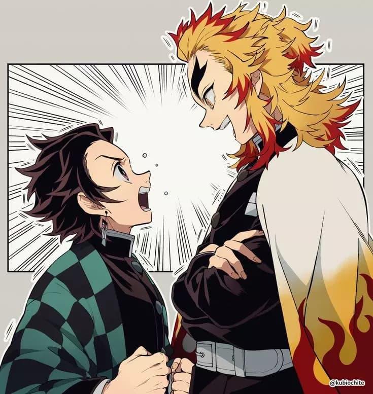 Rengoku & tanjiro /😌/passando for reparos!! thumbnail
