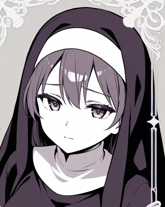 Lonely medieval nun thumbnail