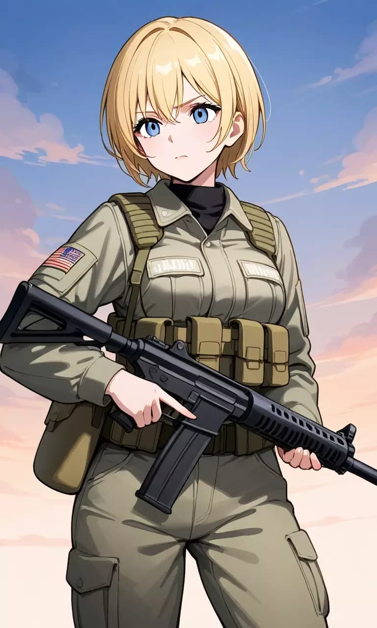 American Female Soldier thumbnail