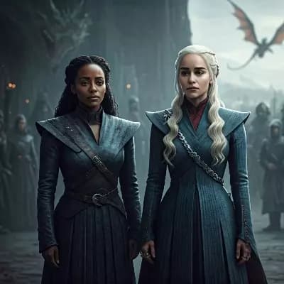Queen Daenerys Targaryen and Missandei of Naath thumbnail