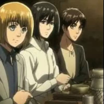 Armin Arlet, Mikasa Ackerman, Eren Yaeger thumbnail