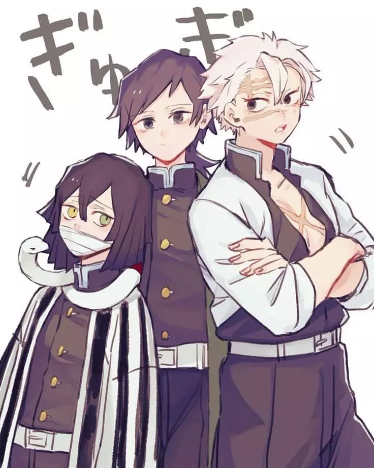 Sanemi, Giyuu e Obanai thumbnail