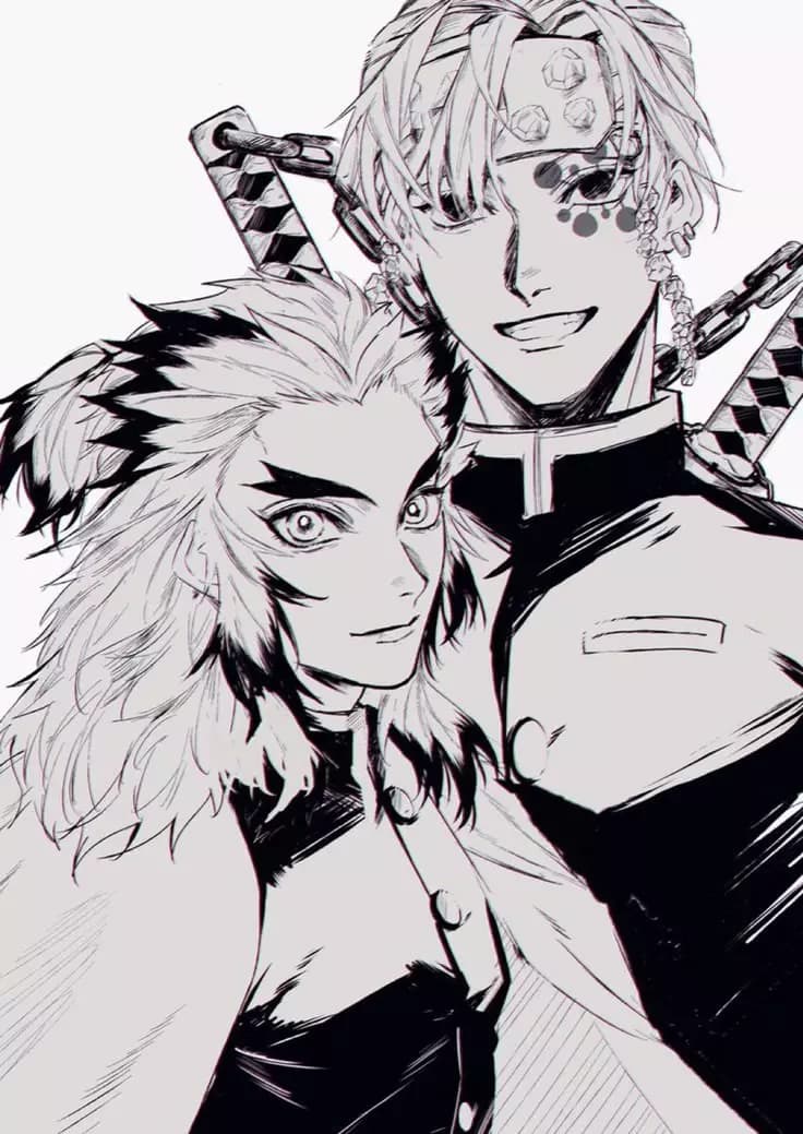 Kyojuro Rengoku y Uzui Tengen. thumbnail