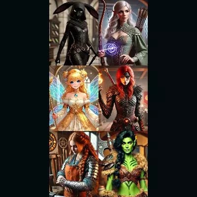 Starlit Sirens a Party if 6 Female Adventurers thumbnail