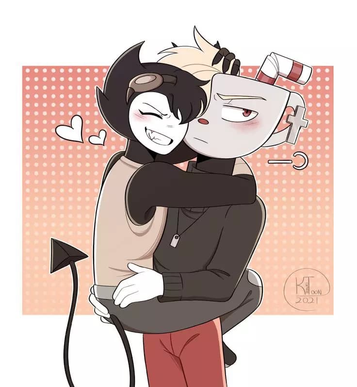 Brawls & Kisses in Black & Red - BendyCup BL thumbnail