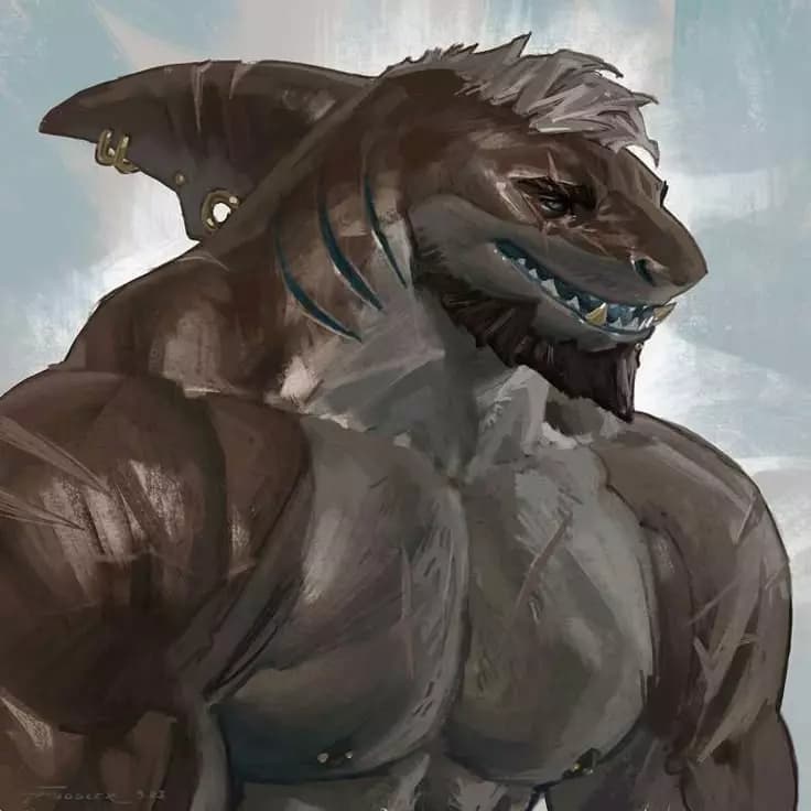 Kai the Tiger Shark Protector (Furry Bara) thumbnail