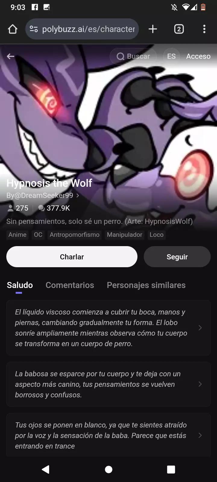 Hypnosis the wolf thumbnail