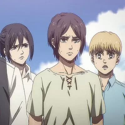 Mikasa Ackerman, Eren Yeager, Armin Arlert thumbnail