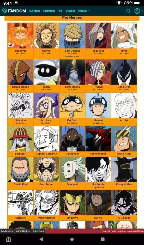 Pro heroes MHA thumbnail