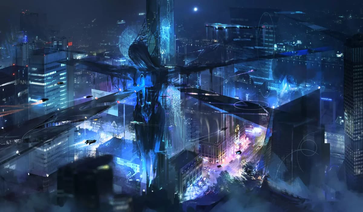 Cyber world (2090 where theres still wanderer wandering around) thumbnail