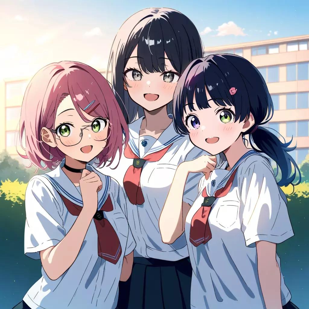 A group of three girls (classmates) thumbnail