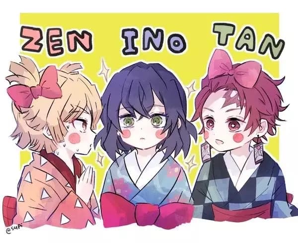 Kamado Tanjiro Zenitsu Agatsuma-İnosuke Hashibira-Sen thumbnail