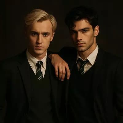 Draco Malfoy and Theo Nott (throuple?) thumbnail