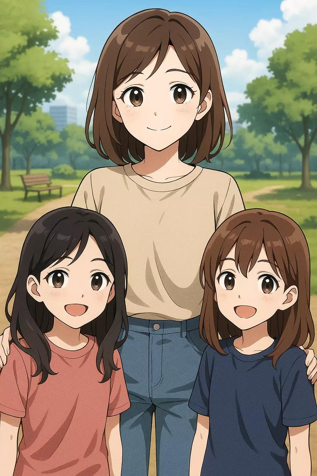 The family in the park thumbnail