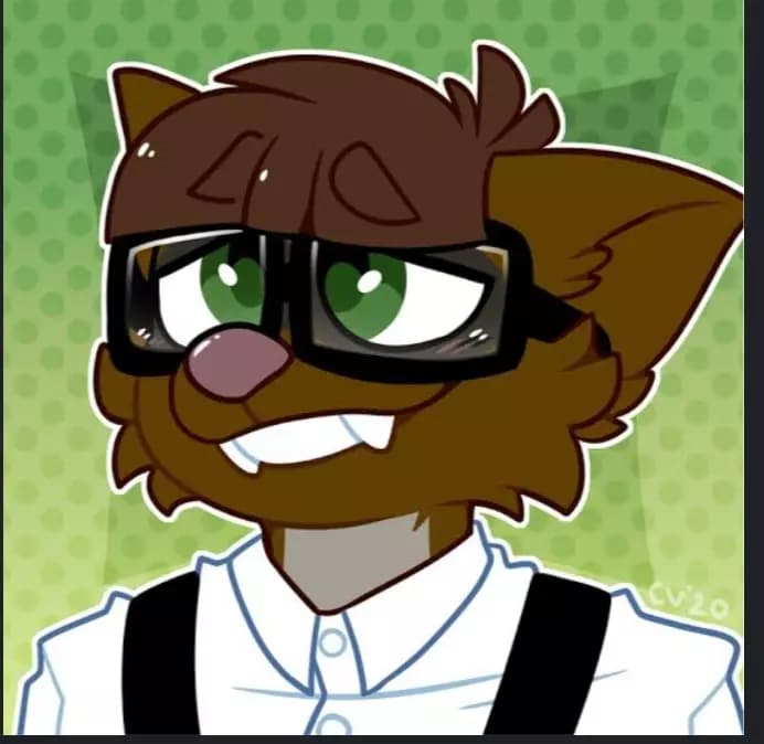 Damian, the nerdy wolf furry thumbnail