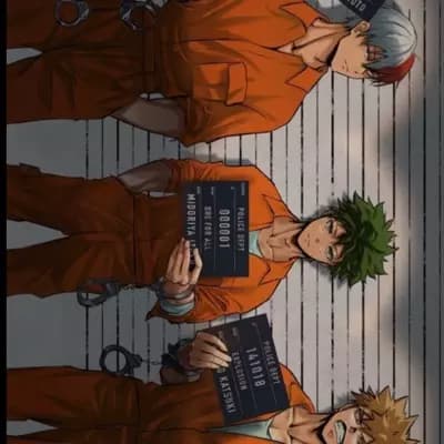 Shoto, izuku Midoriya, bakugo katsuki and you in prison!? thumbnail