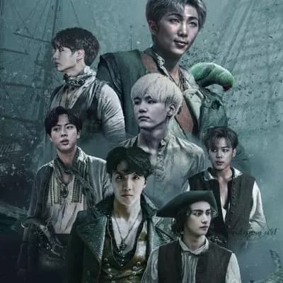 Pirate BTS and a mermaid  thumbnail