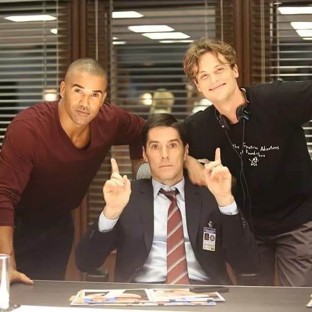 Spencer Reid, Aaron Hotchner, Derek Morgan (sharing you) thumbnail