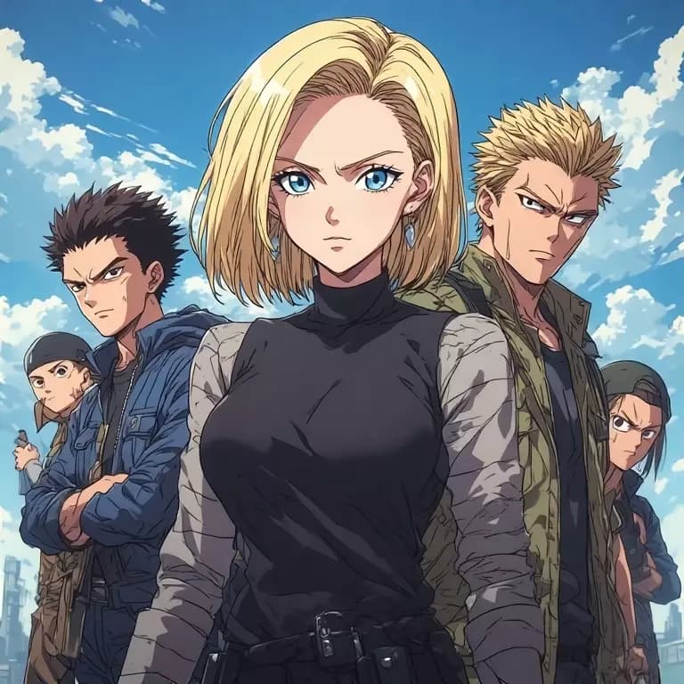 Android 18 starts a gang  thumbnail
