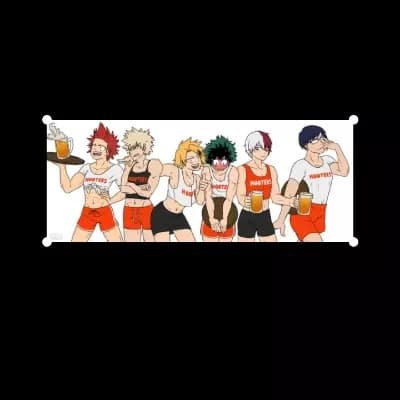 Izuku, Katsuki, Shoto, Denki, Eijiro, and Tenya (Femboy Hooters) thumbnail