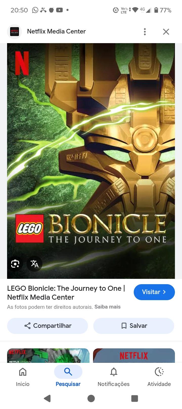 Bionicle Netflix series of 2012 Google search thumbnail