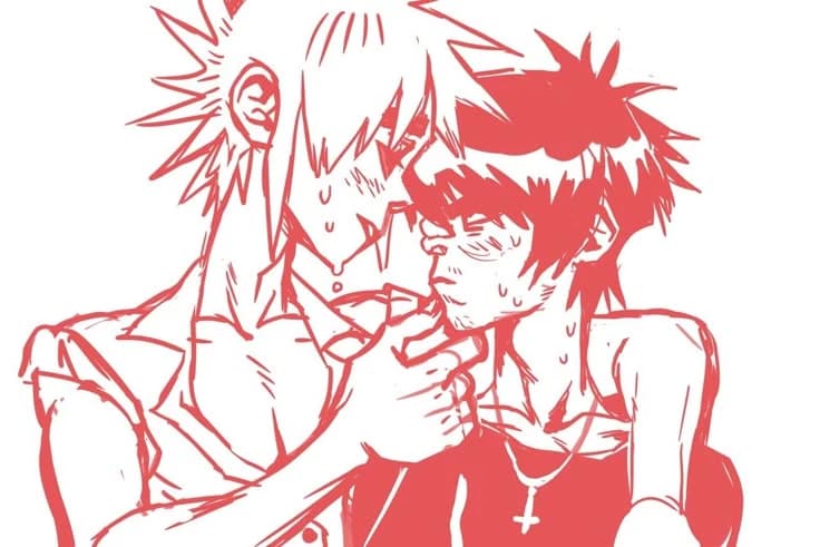 2-D y murdoc Gorillaz thumbnail